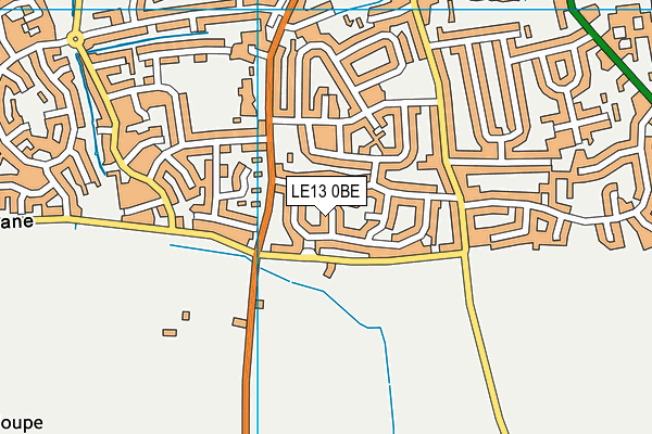 LE13 0BE map - OS VectorMap District (Ordnance Survey)