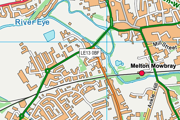 LE13 0BF map - OS VectorMap District (Ordnance Survey)