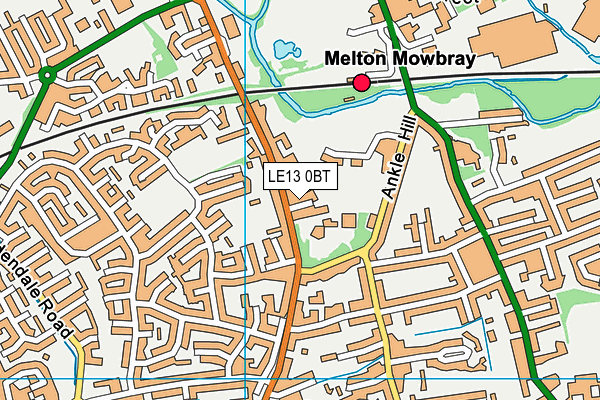 LE13 0BT map - OS VectorMap District (Ordnance Survey)