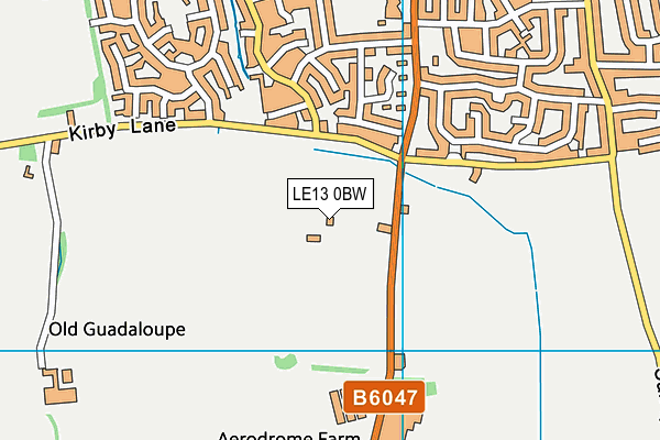 LE13 0BW map - OS VectorMap District (Ordnance Survey)