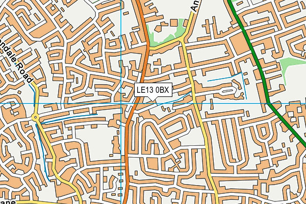LE13 0BX map - OS VectorMap District (Ordnance Survey)