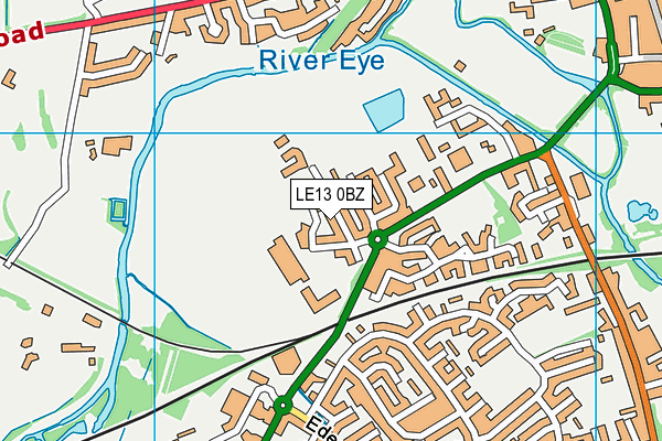 LE13 0BZ map - OS VectorMap District (Ordnance Survey)