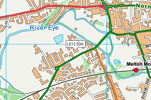 LE13 0DA map - OS VectorMap District (Ordnance Survey)
