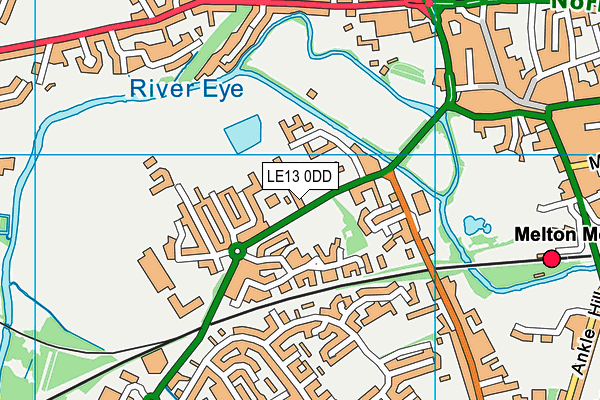 LE13 0DD map - OS VectorMap District (Ordnance Survey)