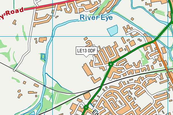 LE13 0DF map - OS VectorMap District (Ordnance Survey)