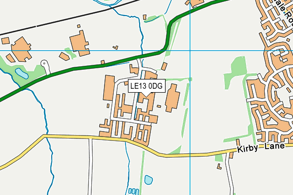 LE13 0DG map - OS VectorMap District (Ordnance Survey)