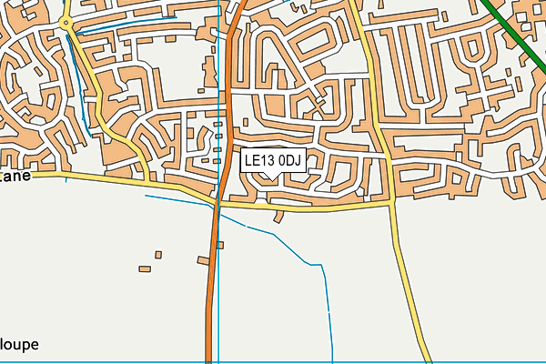 LE13 0DJ map - OS VectorMap District (Ordnance Survey)