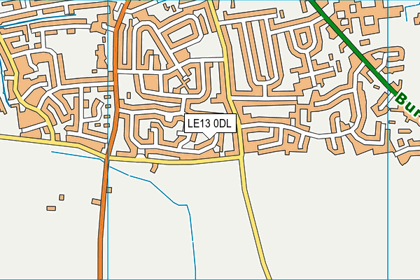 LE13 0DL map - OS VectorMap District (Ordnance Survey)