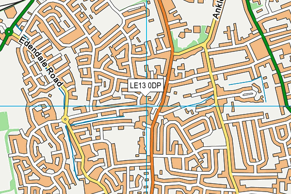 LE13 0DP map - OS VectorMap District (Ordnance Survey)