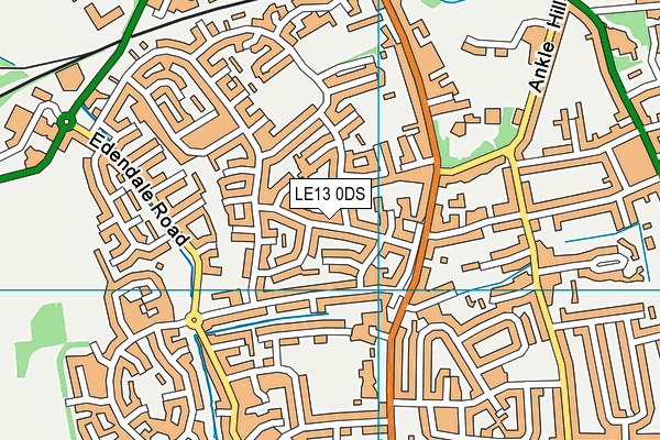 LE13 0DS map - OS VectorMap District (Ordnance Survey)