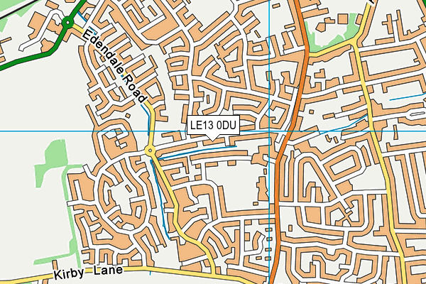 LE13 0DU map - OS VectorMap District (Ordnance Survey)