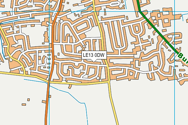 LE13 0DW map - OS VectorMap District (Ordnance Survey)