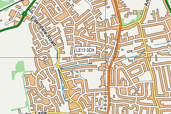 LE13 0DX map - OS VectorMap District (Ordnance Survey)