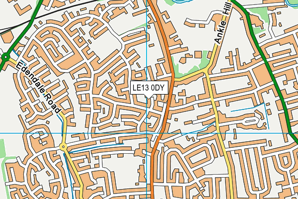 LE13 0DY map - OS VectorMap District (Ordnance Survey)