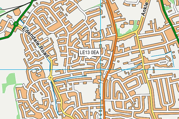 LE13 0EA map - OS VectorMap District (Ordnance Survey)