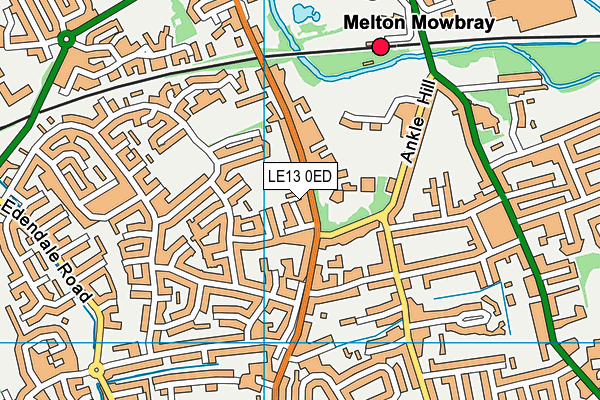 LE13 0ED map - OS VectorMap District (Ordnance Survey)