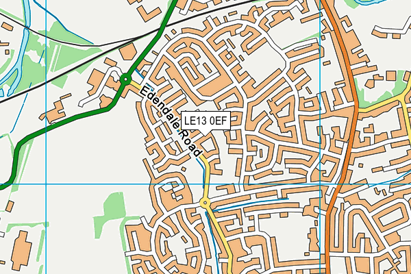 LE13 0EF map - OS VectorMap District (Ordnance Survey)