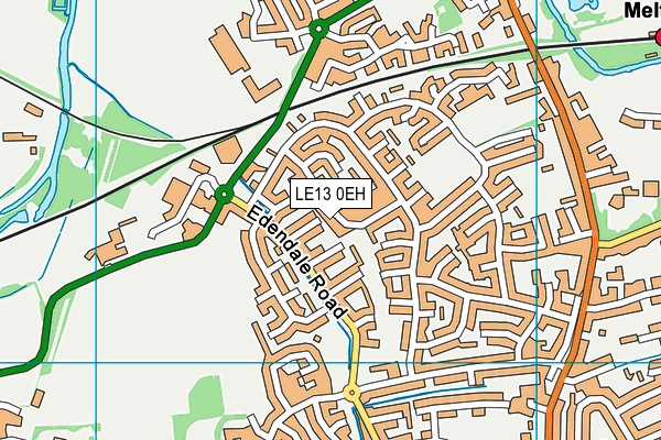 LE13 0EH map - OS VectorMap District (Ordnance Survey)
