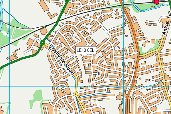 LE13 0EL map - OS VectorMap District (Ordnance Survey)