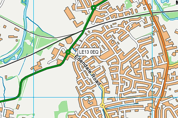 LE13 0EQ map - OS VectorMap District (Ordnance Survey)