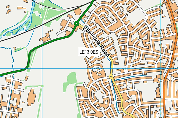 LE13 0ES map - OS VectorMap District (Ordnance Survey)