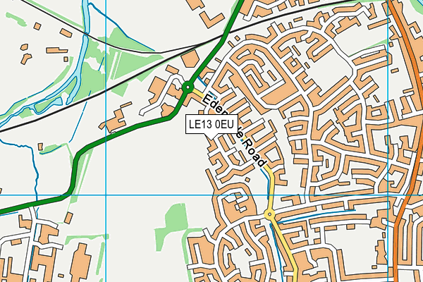 LE13 0EU map - OS VectorMap District (Ordnance Survey)