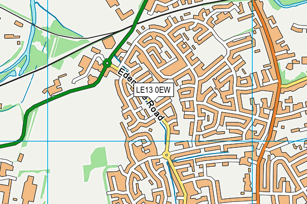 LE13 0EW map - OS VectorMap District (Ordnance Survey)