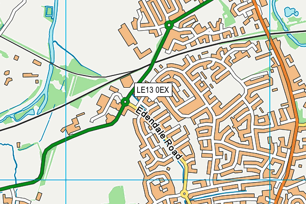 LE13 0EX map - OS VectorMap District (Ordnance Survey)