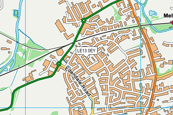 LE13 0EY map - OS VectorMap District (Ordnance Survey)