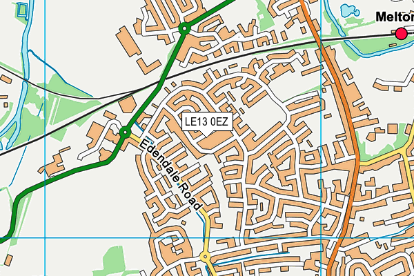LE13 0EZ map - OS VectorMap District (Ordnance Survey)