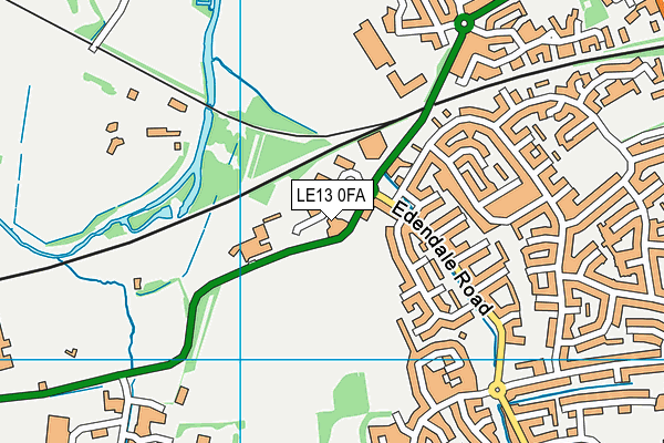 LE13 0FA map - OS VectorMap District (Ordnance Survey)