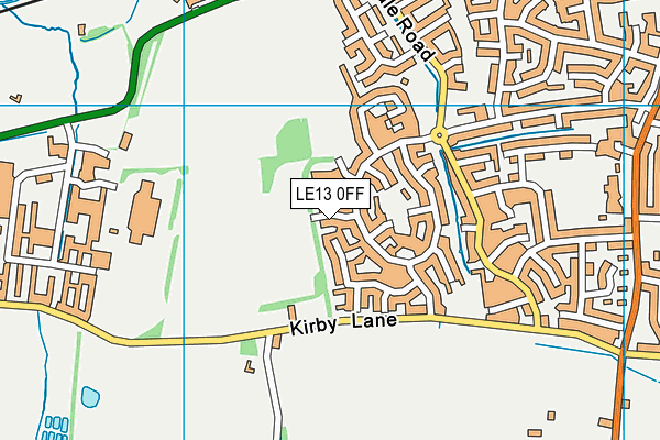 LE13 0FF map - OS VectorMap District (Ordnance Survey)