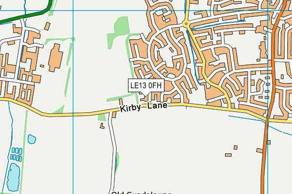 LE13 0FH map - OS VectorMap District (Ordnance Survey)