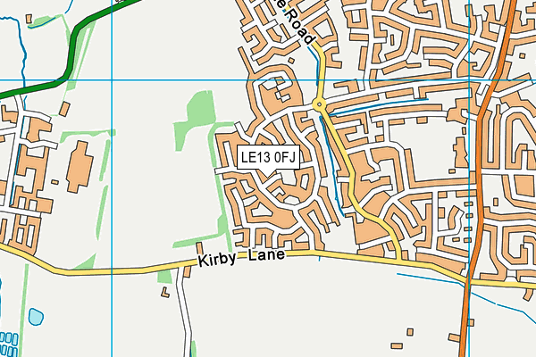 LE13 0FJ map - OS VectorMap District (Ordnance Survey)