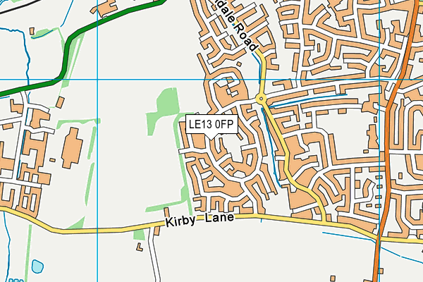 LE13 0FP map - OS VectorMap District (Ordnance Survey)