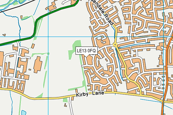 LE13 0FQ map - OS VectorMap District (Ordnance Survey)