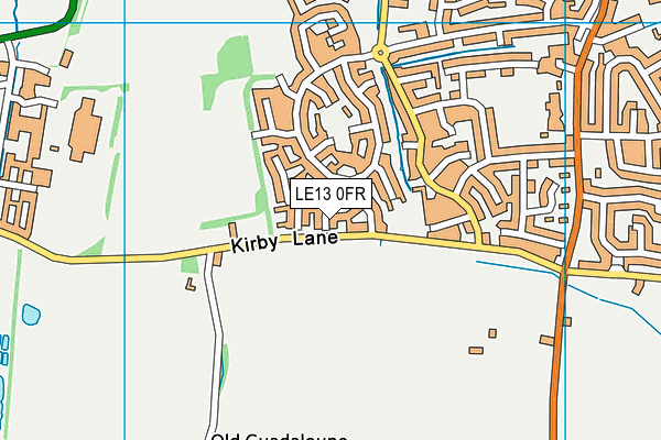 LE13 0FR map - OS VectorMap District (Ordnance Survey)