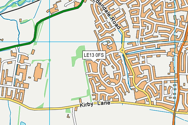 LE13 0FS map - OS VectorMap District (Ordnance Survey)