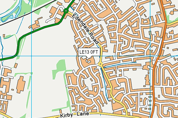 LE13 0FT map - OS VectorMap District (Ordnance Survey)
