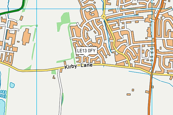 LE13 0FY map - OS VectorMap District (Ordnance Survey)