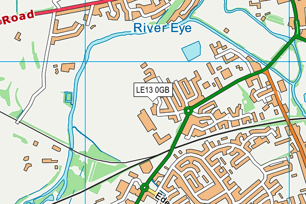 LE13 0GB map - OS VectorMap District (Ordnance Survey)