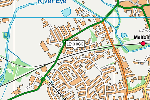 LE13 0GG map - OS VectorMap District (Ordnance Survey)