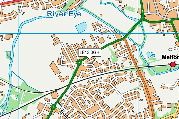 LE13 0GH map - OS VectorMap District (Ordnance Survey)