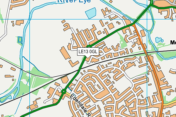 LE13 0GL map - OS VectorMap District (Ordnance Survey)