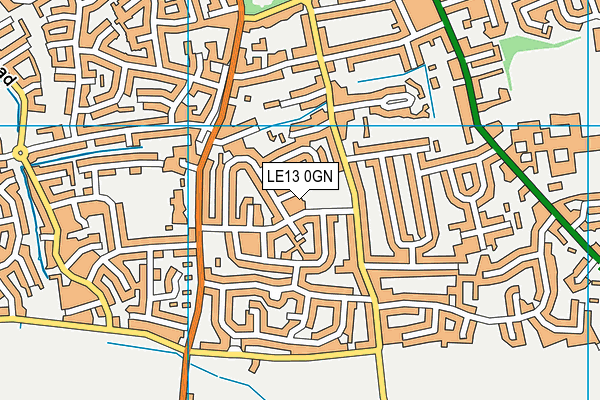 LE13 0GN map - OS VectorMap District (Ordnance Survey)