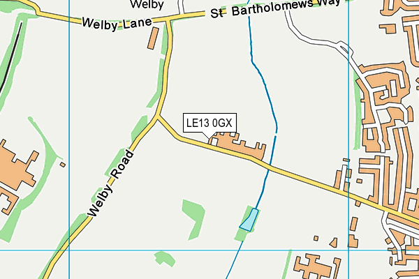 LE13 0GX map - OS VectorMap District (Ordnance Survey)