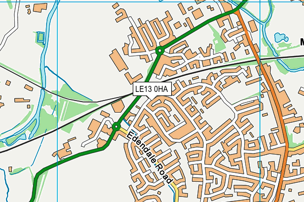 LE13 0HA map - OS VectorMap District (Ordnance Survey)