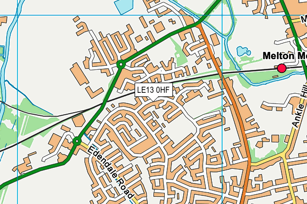 LE13 0HF map - OS VectorMap District (Ordnance Survey)