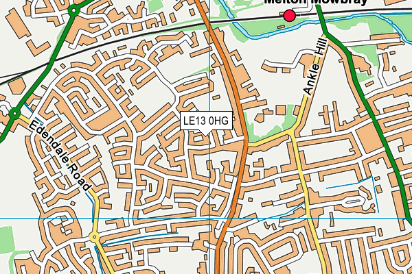 LE13 0HG map - OS VectorMap District (Ordnance Survey)