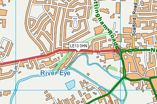 The Grove Primary School map (LE13 0HN) - OS VectorMap District (Ordnance Survey)